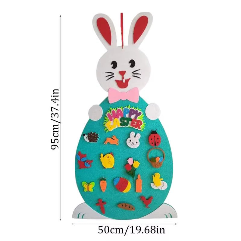 Easter Bunny Felt Board DIY Easter Felt Board Decorations Easter Kids Arts and Crafts Felt Board for Classroom Wall Decorations