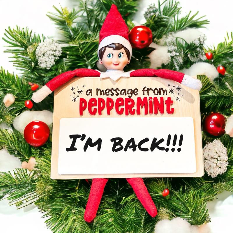 Message from Your Elf Board with Dry Erase Are for the Elf to Leave a Message This Christmas