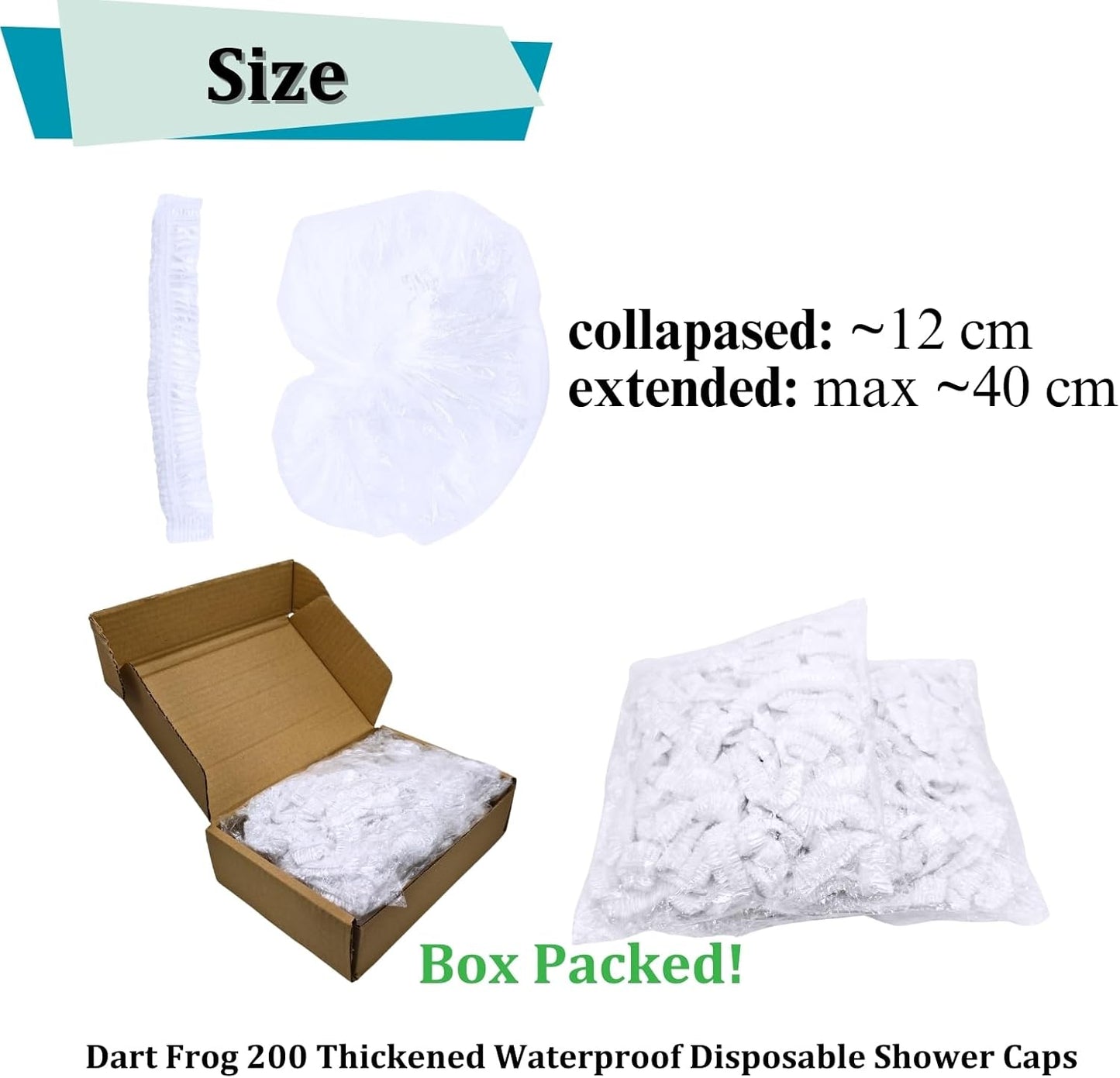 200 Thickened Waterproof Disposable Shower Caps