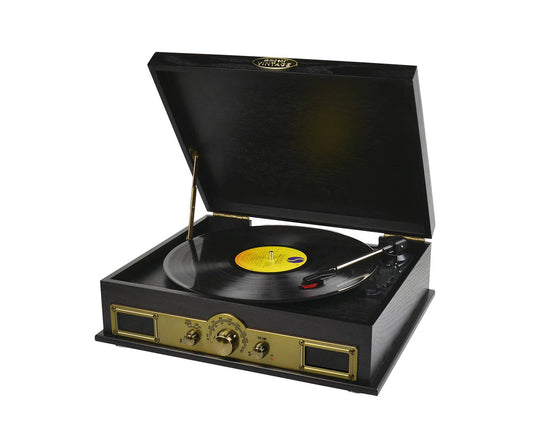 Vintage USB Turntable W/ Bluetooth Speaker & AM/FM Radio