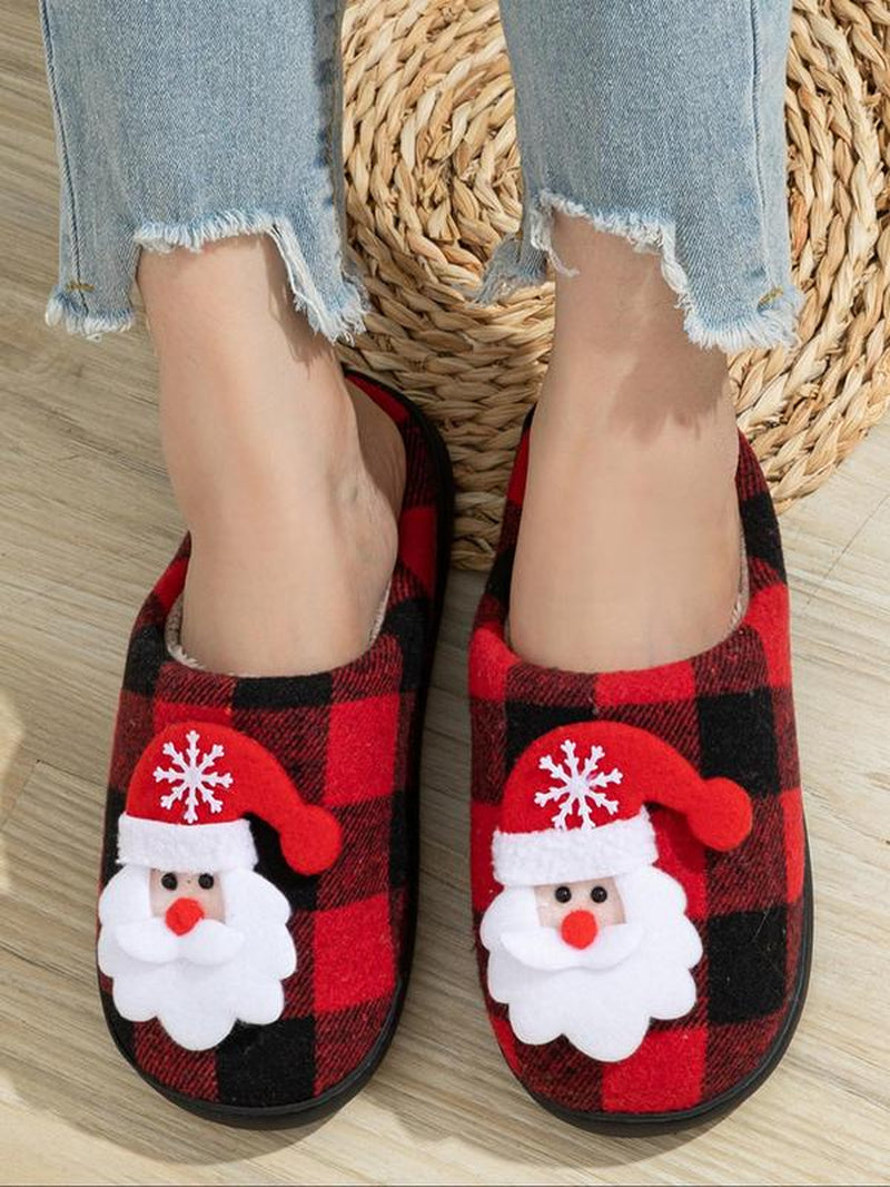 Women'S Cute Cartoon Deer Design Plush Bedroom Fluffy Slippers, Non-Slip Soft Plush Fuzzy Slippers for Indoor, Women'S House Slippers Indoor Slippers