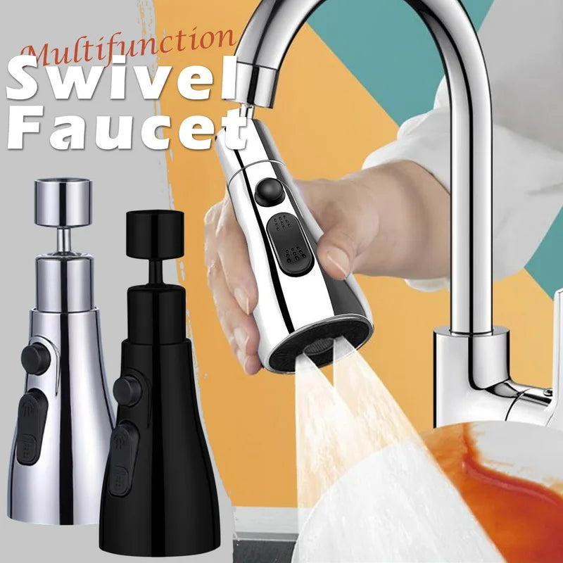 Universal 360° Rotate Kitchen Faucet Extender Aerator Plastic Splash Filter Kitchen Washbasin Faucet Bubbler Nozzle Aerator