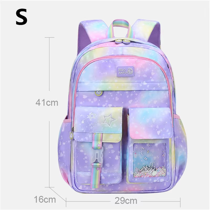 Children School Bags for Girls Kids Satchel Primary Orthopedic School Backpacks Princess Backpack Teenager Schoolbag Knapsack