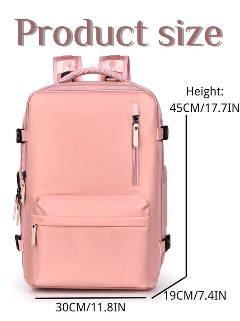 2024 Summer Plain Large Capacity Backpack with Dry & Wet Separation Back, Backpack for College, Large Sports Luggage Bag with Usb Port, Trendy Back to School, Fall Outfits, Fall Freshness, Travel Essentials Travel Backpack