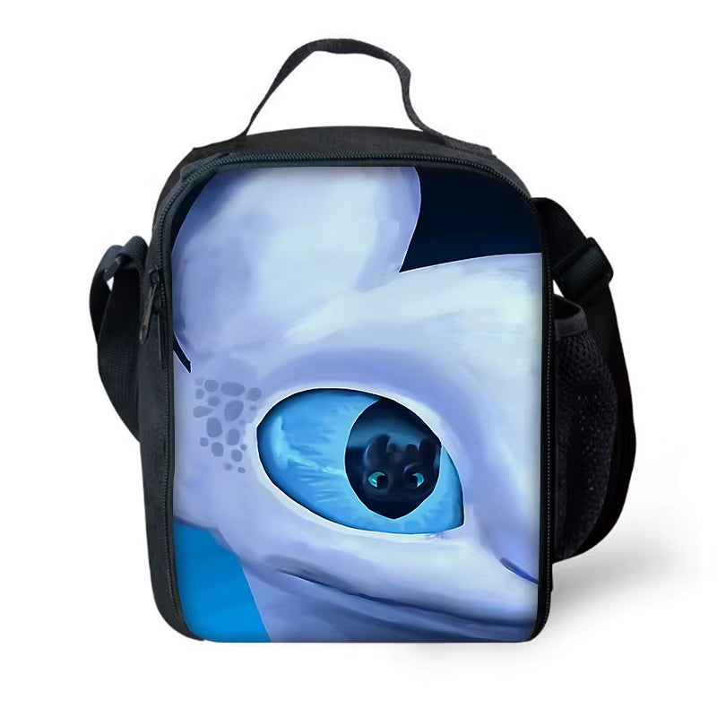 T-Toothless Child School Backpack with Lunch Bags ,Pencil Bags ,School Bags for Boys Girls Best Gift