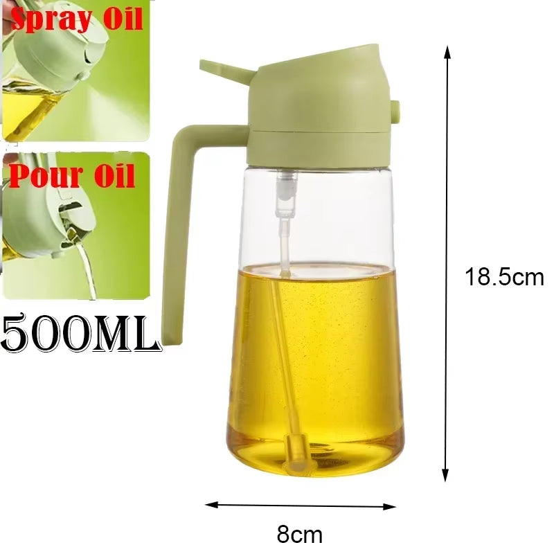 Oil Spray Oil Sprayer Plastic 2 in 1 Kitchen Oils Spray Bottle Olive Sprayer for Cooking BBQ Baking Oils Dispenser Accessories