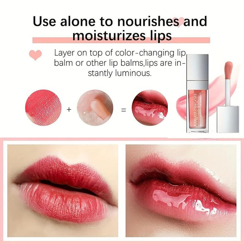 Hydrate Lip Oil, Summer Long Lasting Tinted Lip Gloss, Hydrating Glossy Lip Glaze, Plumping Lipstick Hydrating Lip Moisturizer for Music Festival, Cosmetic Gifts