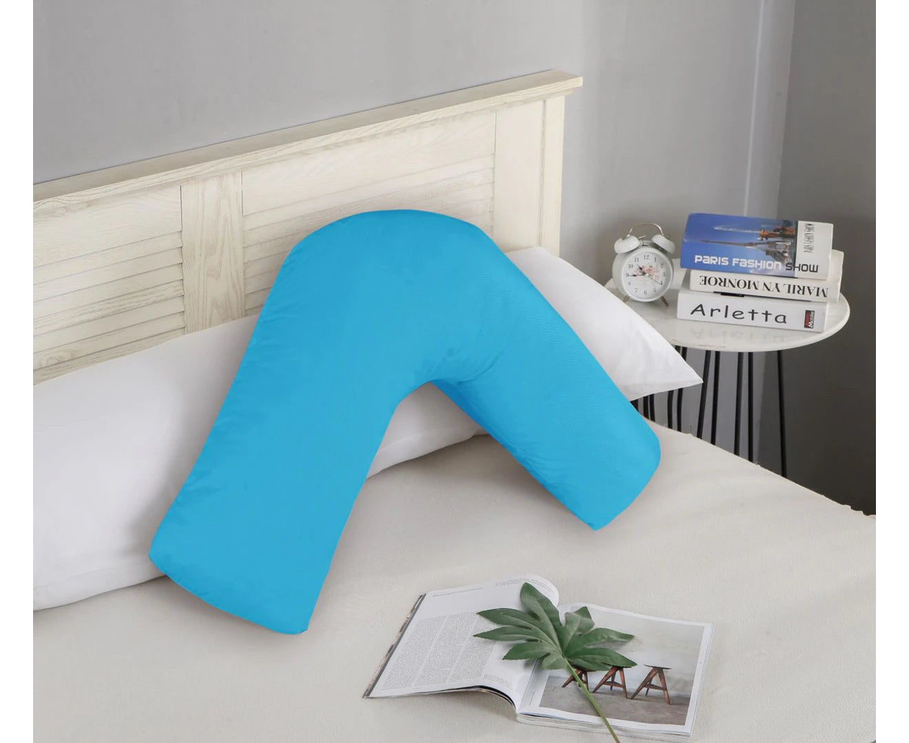 1000TC Ultra Soft V SHAPE Pillowcase - Light Blue