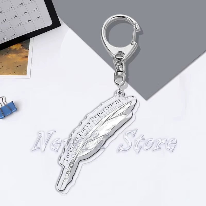 The Tortured Poets Department Key Chain Keychains Ring for Accessories Bag Funny Pendant Keyring Jewelry TTPD Fans Gifts