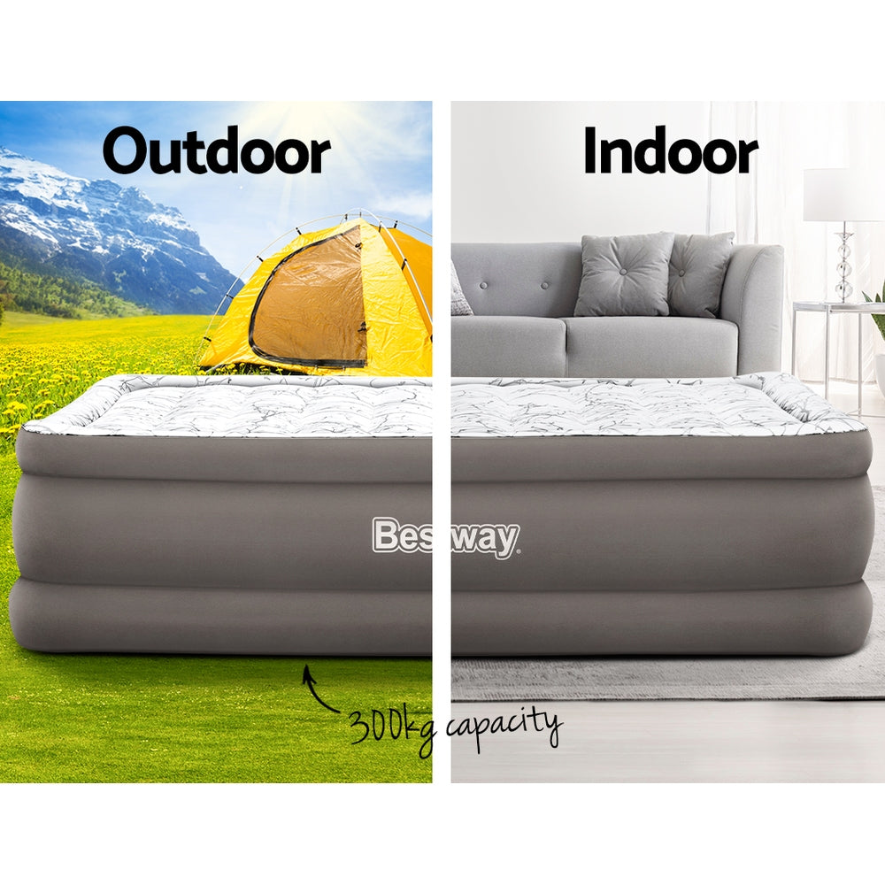 Bestway Air Mattress Queen Inflatable Bed 56cm Airbed Grey-3