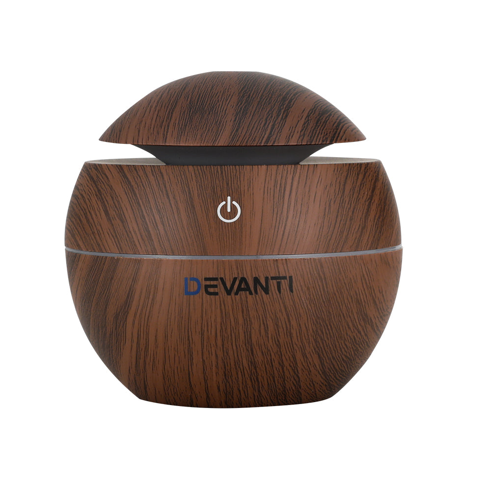 Devanti Aroma Diffuser Aromatherapy Essential Oils Air Humidifier LED 130ML-0