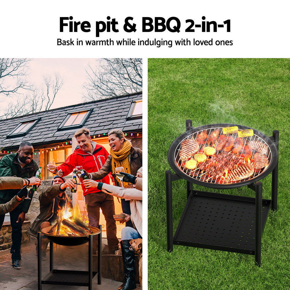 Grillz Fire Pit BBQ Grill 2-in-1 Outdoor-3