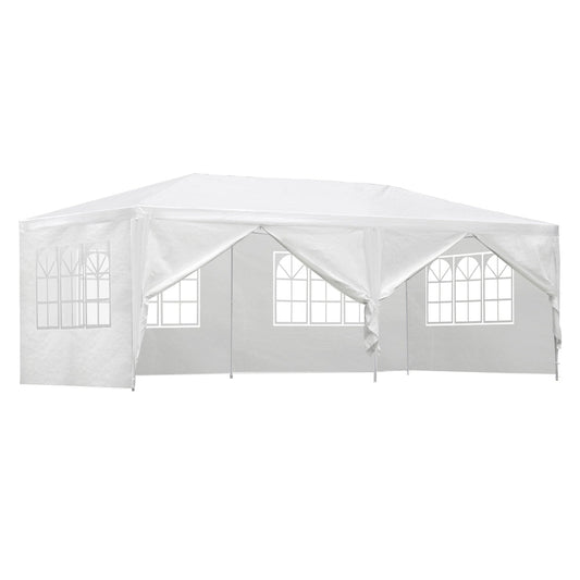 Instahut Gazebo Outdoor Marquee Wedding Gazebos Party Tent Camping White 3x6m-0