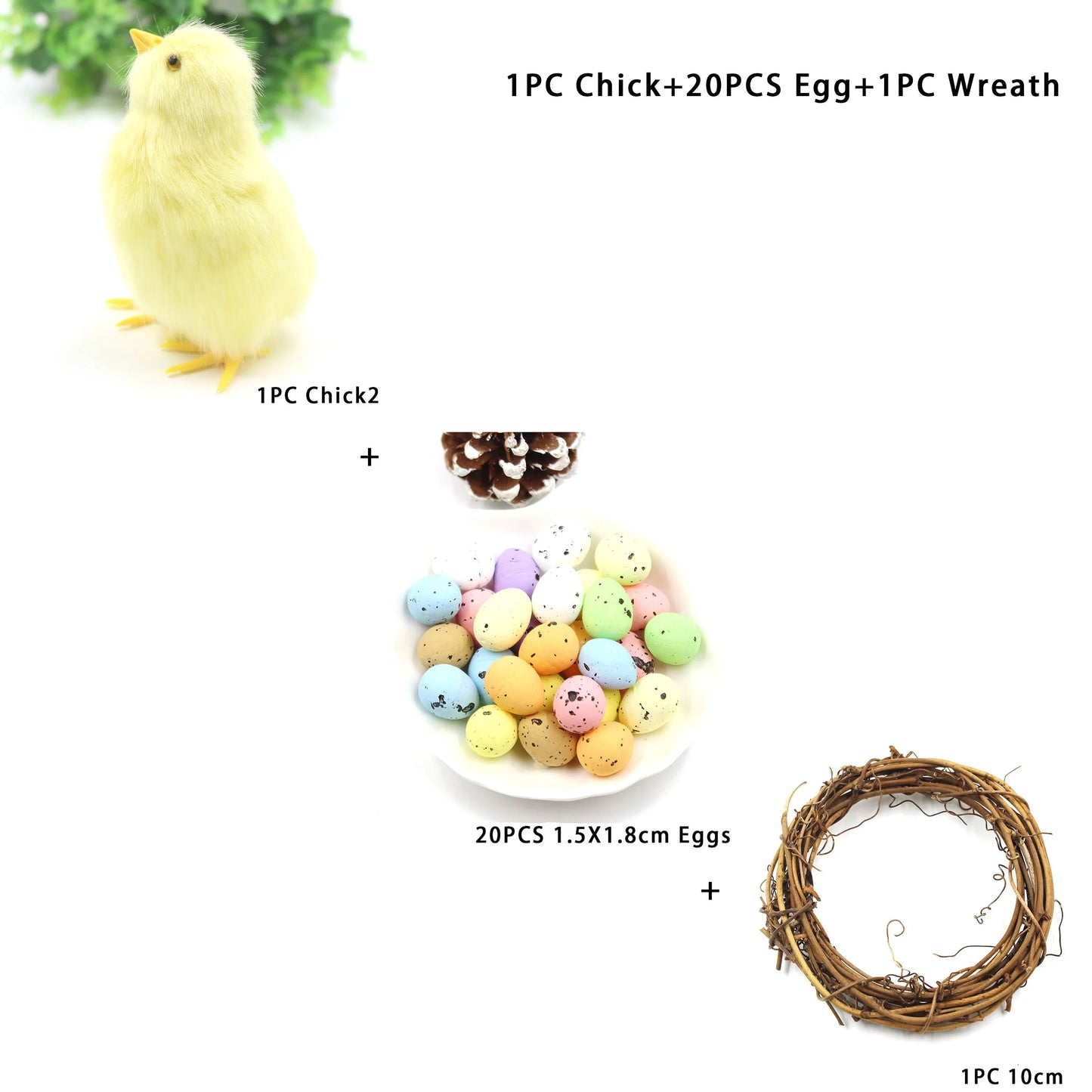 Realistic Cute Easter Chick Toy Simulation Chick Easter Decoration DIY Miniature Chicken Garden Ornament Home Easter Party Decor