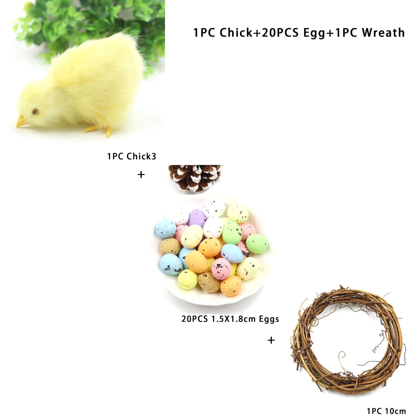 Realistic Cute Easter Chick Toy Simulation Chick Easter Decoration DIY Miniature Chicken Garden Ornament Home Easter Party Decor