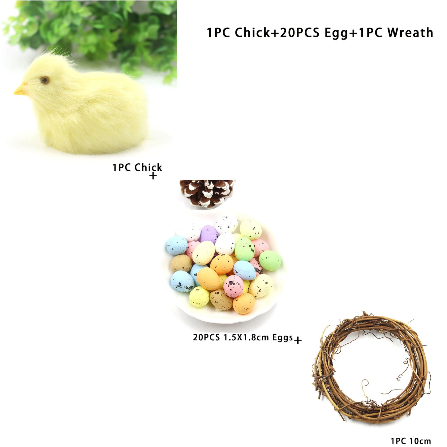 Realistic Cute Easter Chick Toy Simulation Chick Easter Decoration DIY Miniature Chicken Garden Ornament Home Easter Party Decor