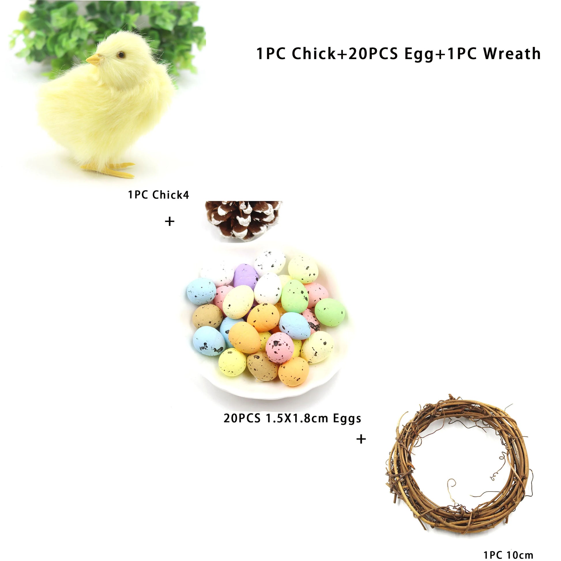 Realistic Cute Easter Chick Toy Simulation Chick Easter Decoration DIY Miniature Chicken Garden Ornament Home Easter Party Decor