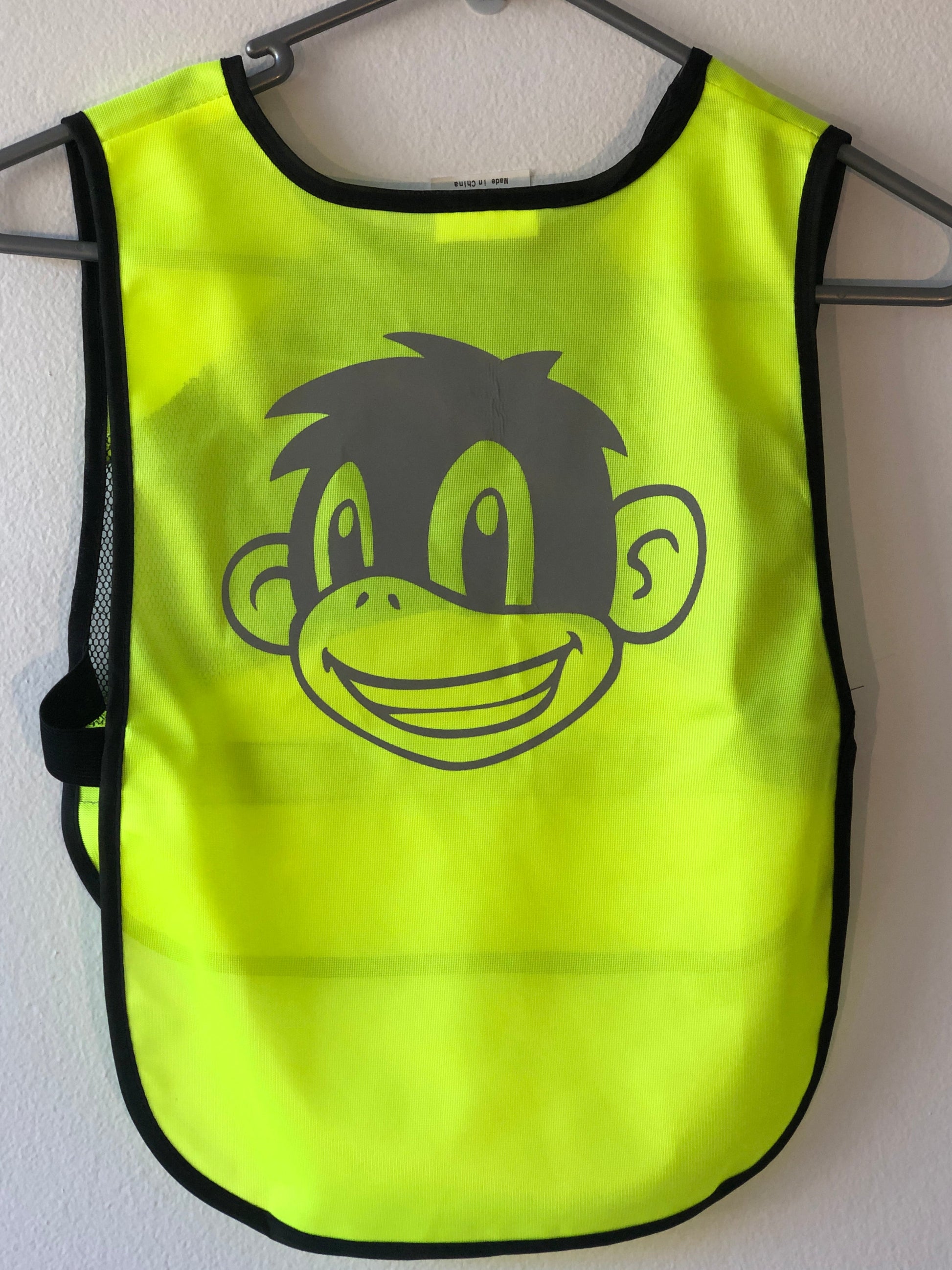 Kid's Monkey Vest - Fluoro Yellow-1