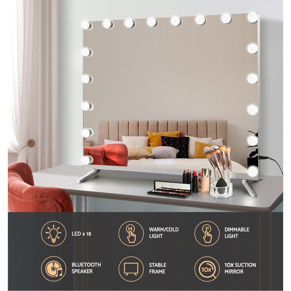 Embellir Bluetooth Makeup Mirror with Light Hollywood LED Wall Mounted Cosmetic-3