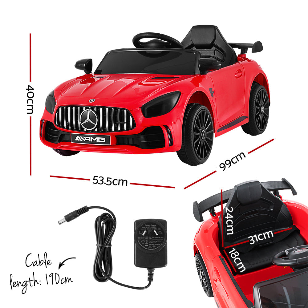 Kids Ride On Car Mercedes-Benz AMG GTR Electric Toy Cars 12V White-1