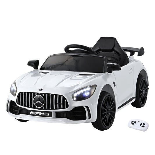 Kids Ride On Car Mercedes-Benz AMG GTR Electric Toy Cars 12V White-0