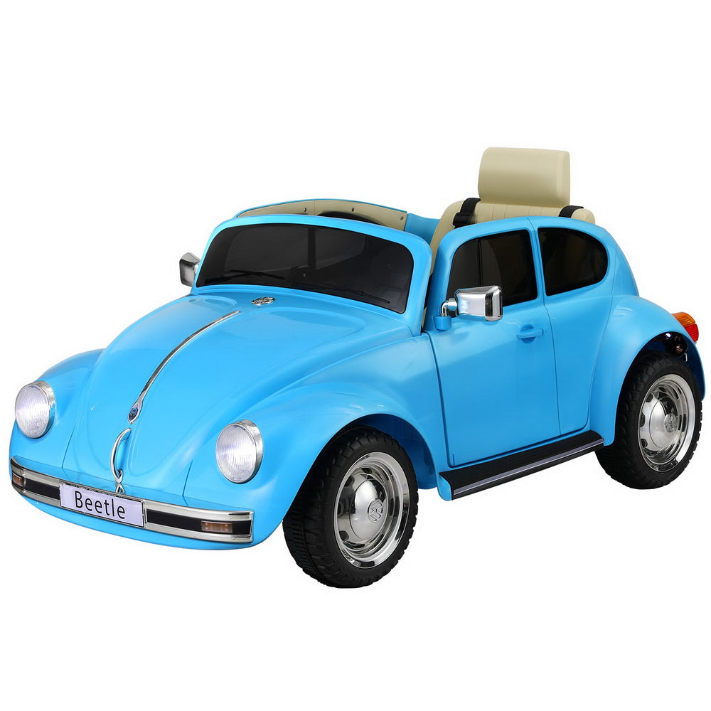 Kids Ride On Car Licensed Volkswagen Beetle Electric Toys Horn Remote 6V Blue-0