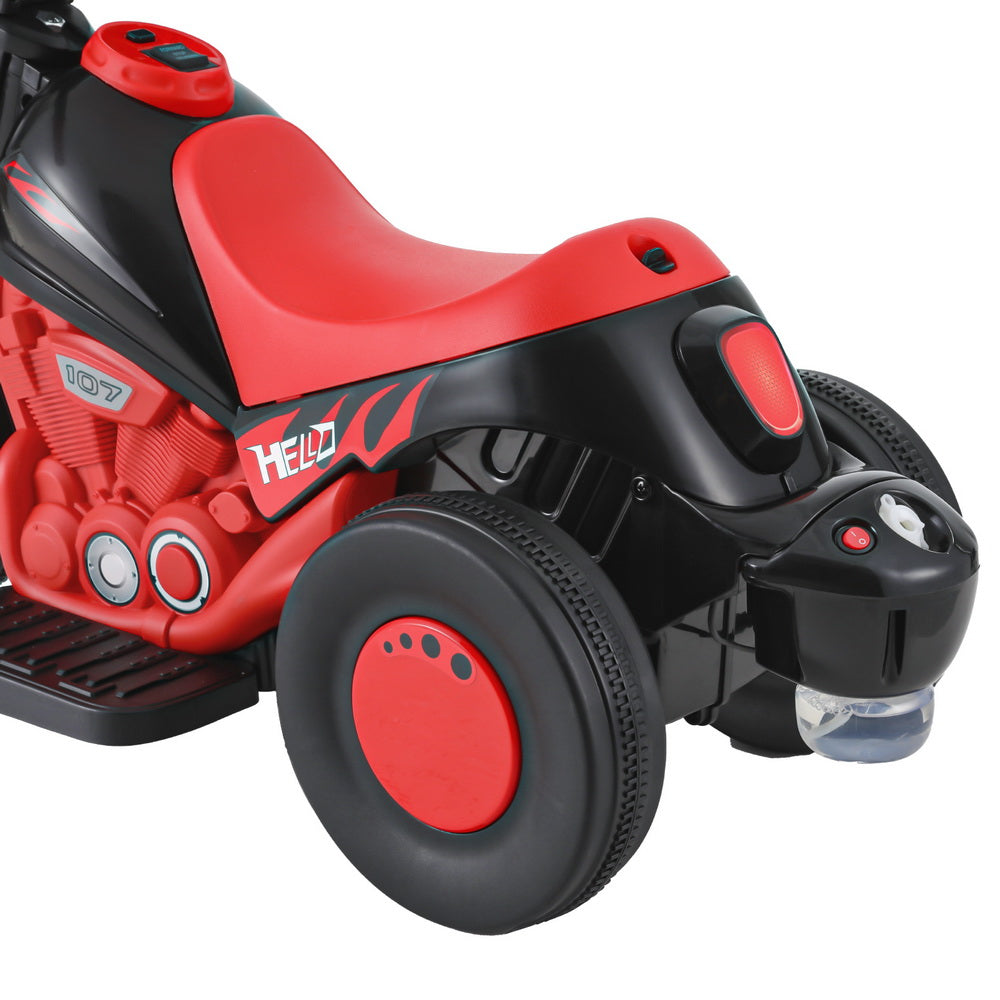 Rigo Kids Ride On Car Motorcycle Motorbike with Bubble Maker Electric Toy 6V Red-2