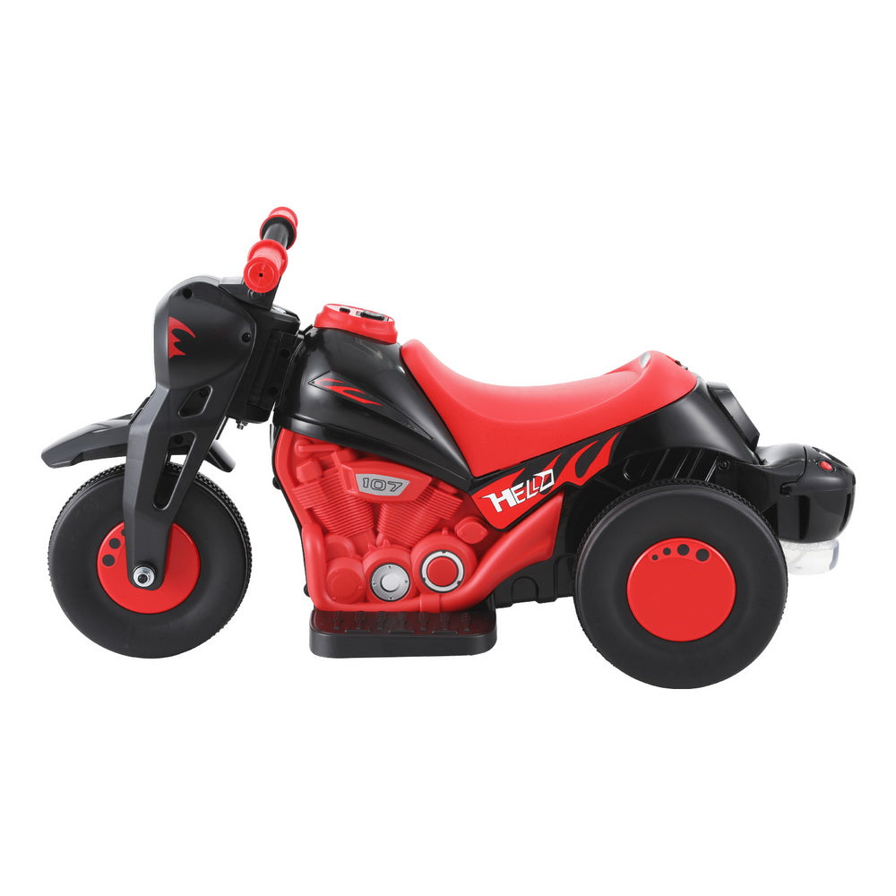 Rigo Kids Ride On Car Motorcycle Motorbike with Bubble Maker Electric Toy 6V Red-4