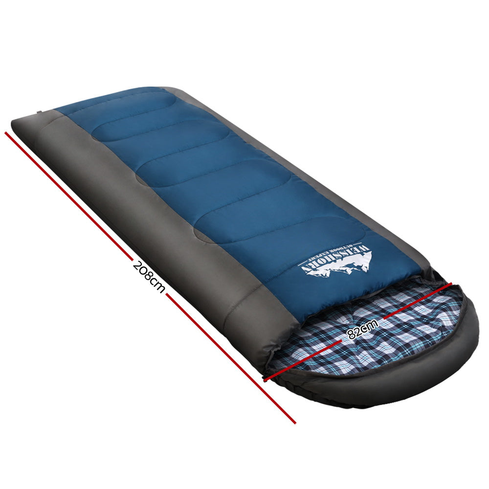 Weisshorn Sleeping Bag Camping Hiking Tent Winter Outdoor Comfort 0 Degree Navy-1