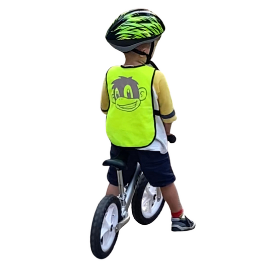 Kid's Monkey Vest - Fluoro Yellow-0