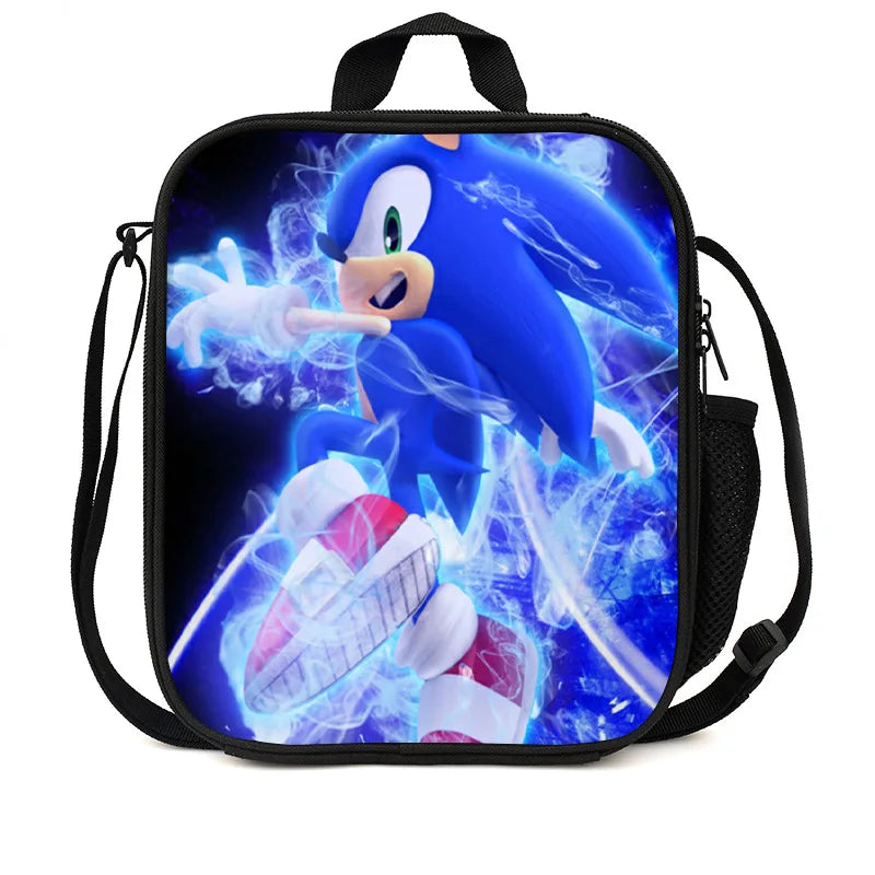 Sonic Backpack Primary and Middle School Students Schoolbag Boys Girls Anime Cartoon School Bag Mochila Zipper Shoulders