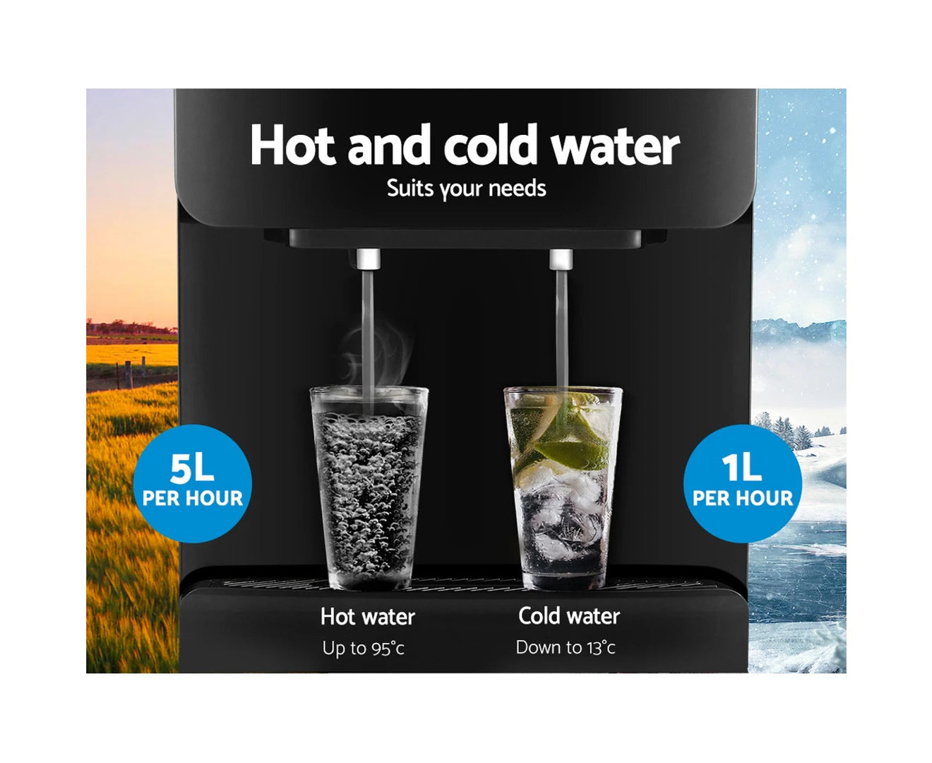 Water Cooler Dispenser Stand Black