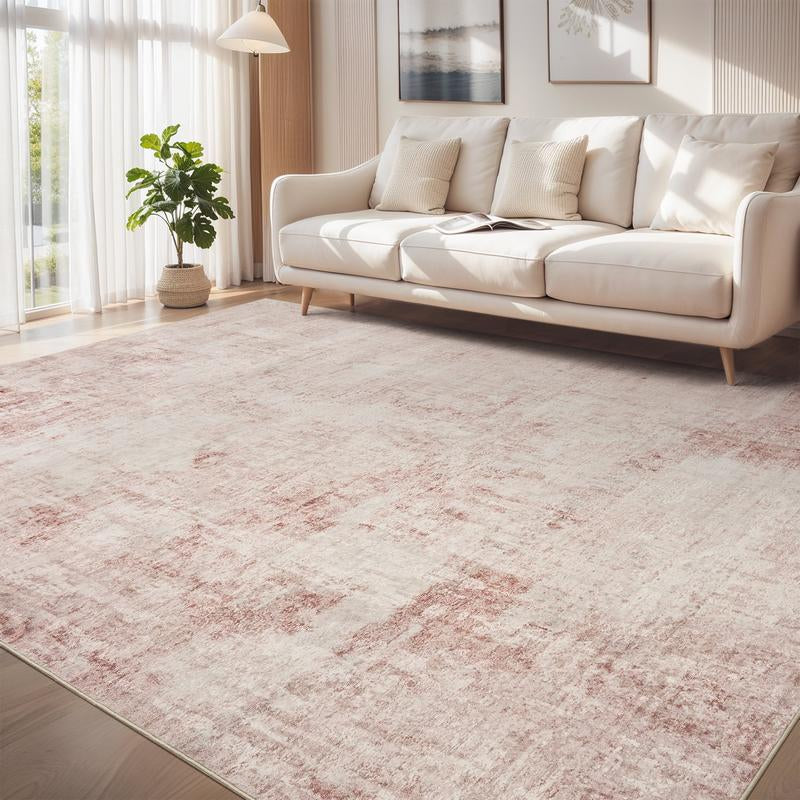 Montvoo Abstract Washable Area Rugs for Living Room & Bedroom, Soft Touch & Unique Design, Machine Washable Large Area Carpet, Tiktok Shop Home Fall Decor, 8X10, 9X12