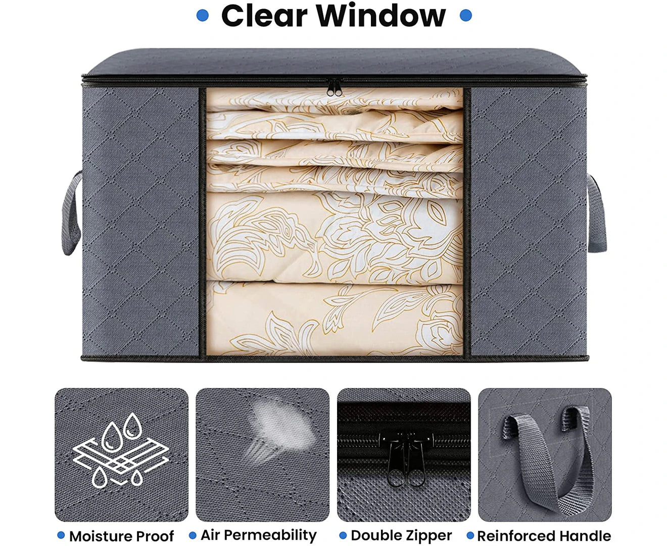 Bedroom Quilt Storage Bag Nonwoven Storage Storage Box Clothes Fabric Bed Storage Box 6-Pack Clothes Storage