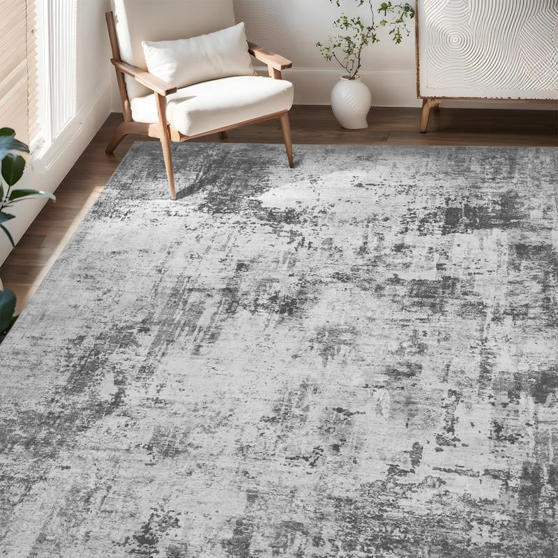 Montvoo Abstract Washable Area Rugs for Living Room & Bedroom, Soft Touch & Unique Design, Machine Washable Large Area Carpet, Tiktok Shop Home Fall Decor, 8X10, 9X12