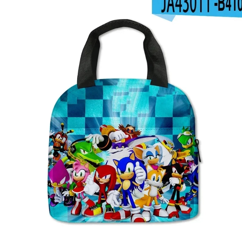 Sonic Backpack Primary and Middle School Students Schoolbag Boys Girls Anime Cartoon School Bag Mochila Zipper Shoulders