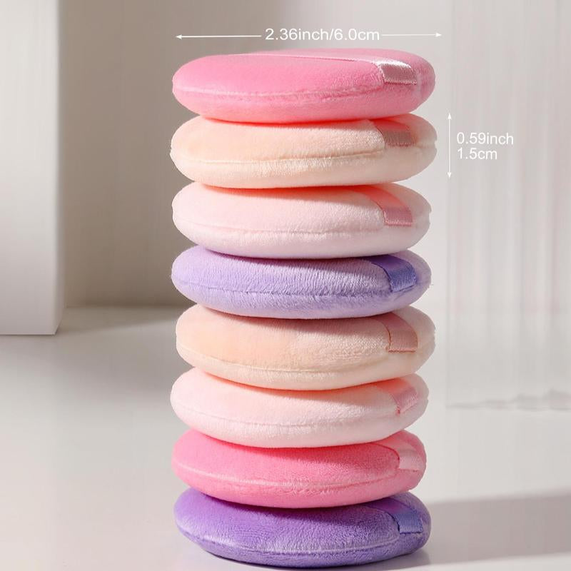 8Pcs round Soft Makeup Powder Puff, Dry and Wet Use Makeup Sponge Puff, Fashion Make up Tools for Women