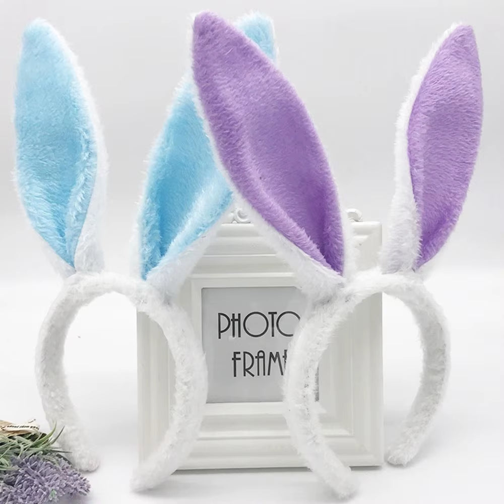 Cute Easter Adult Kids Cute Rabbit Ear Headband Happy Bunny Easter Party Decoration Supplies Easter Party Favor for Kids Gifts