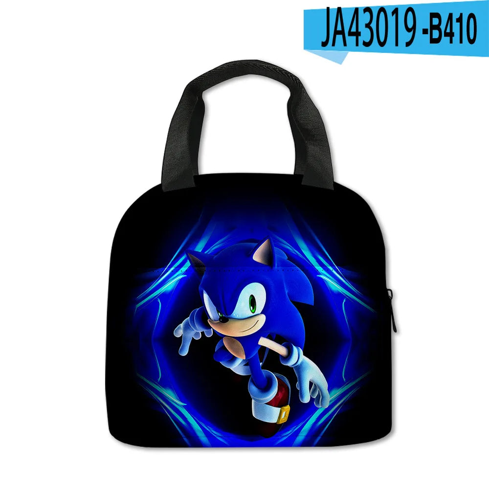 Sonic Backpack Primary and Middle School Students Schoolbag Boys Girls Anime Cartoon School Bag Mochila Zipper Shoulders