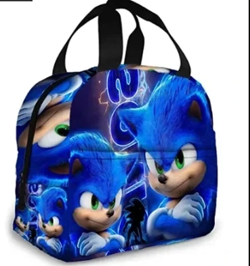 Sonic Backpack Primary and Middle School Students Schoolbag Boys Girls Anime Cartoon School Bag Mochila Zipper Shoulders