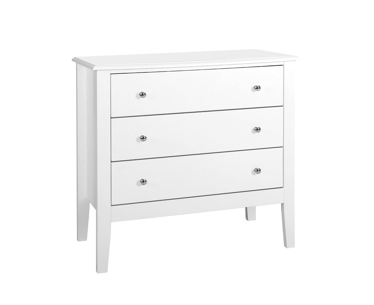 3 Chest of Drawers - BRITTANY White