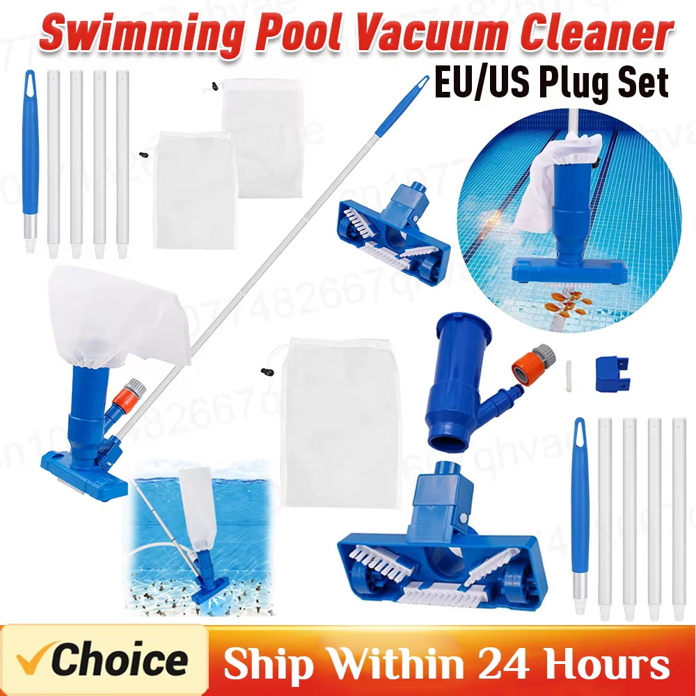 Pool Vacuum Cleaning Kit Clean Bottoms Net for Pool Filter Swimming Pool Vacuum Cleaner Set Cleaning Skimmer Pool Accessories