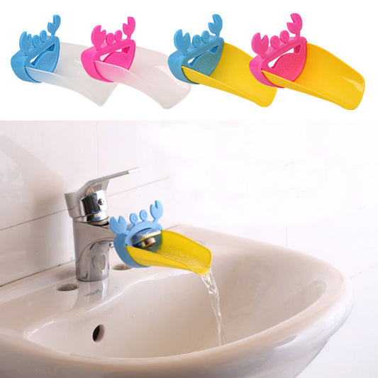 Children Bathroom Frog Crab Shape Faucet Extender Water-saving Cartoon Kids Wash-hand Faucet Extension Bathroom Accessories