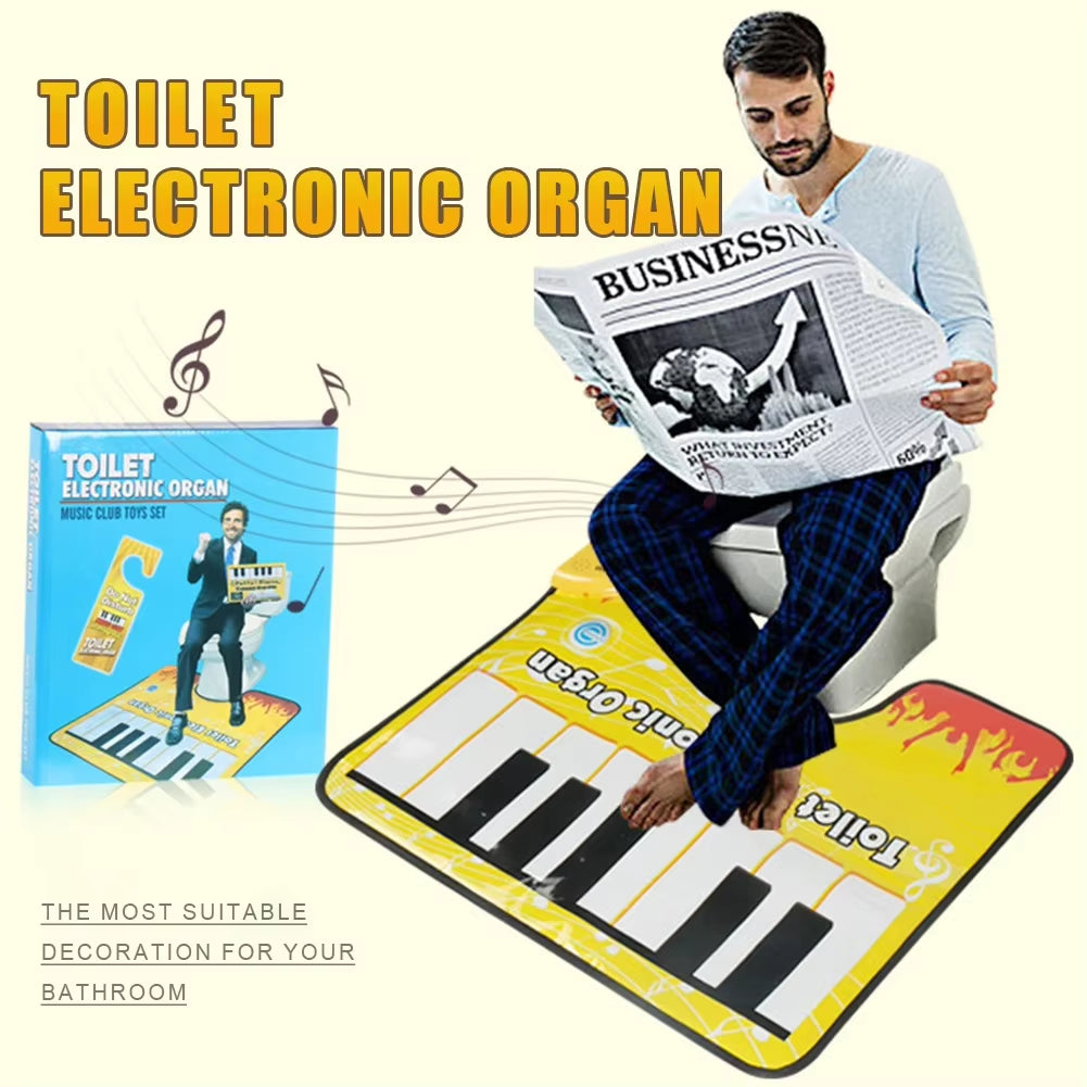 Big Size Potty Piano Sounding Rug Bathroom Fun Toe Tapping Musical Keyboard Toilet Floor Mat Toys for Male Female Hot