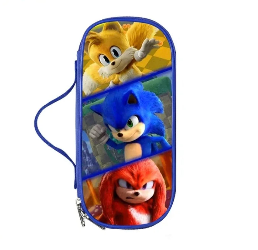 Sonic Backpack Primary and Middle School Students Schoolbag Boys Girls Anime Cartoon School Bag Mochila Zipper Shoulders