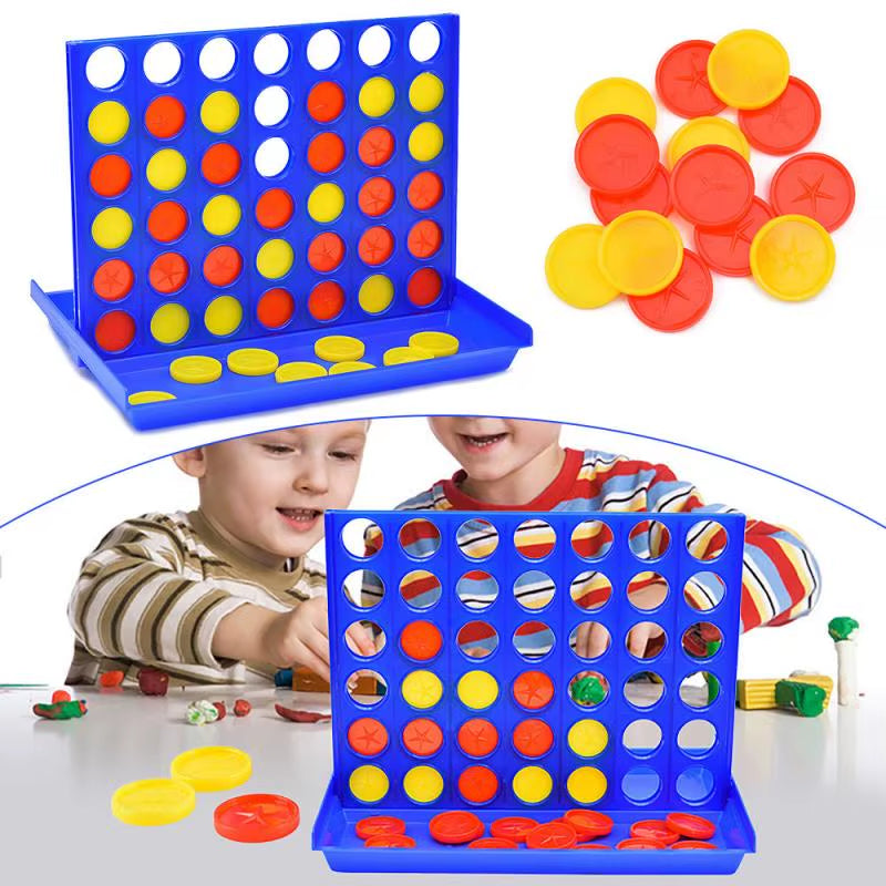 Connect 4 Game Classic Master Foldable Kids Children Line up Row Board Puzzle Toy Gifts Board Game Parent-Child Interactive Toys