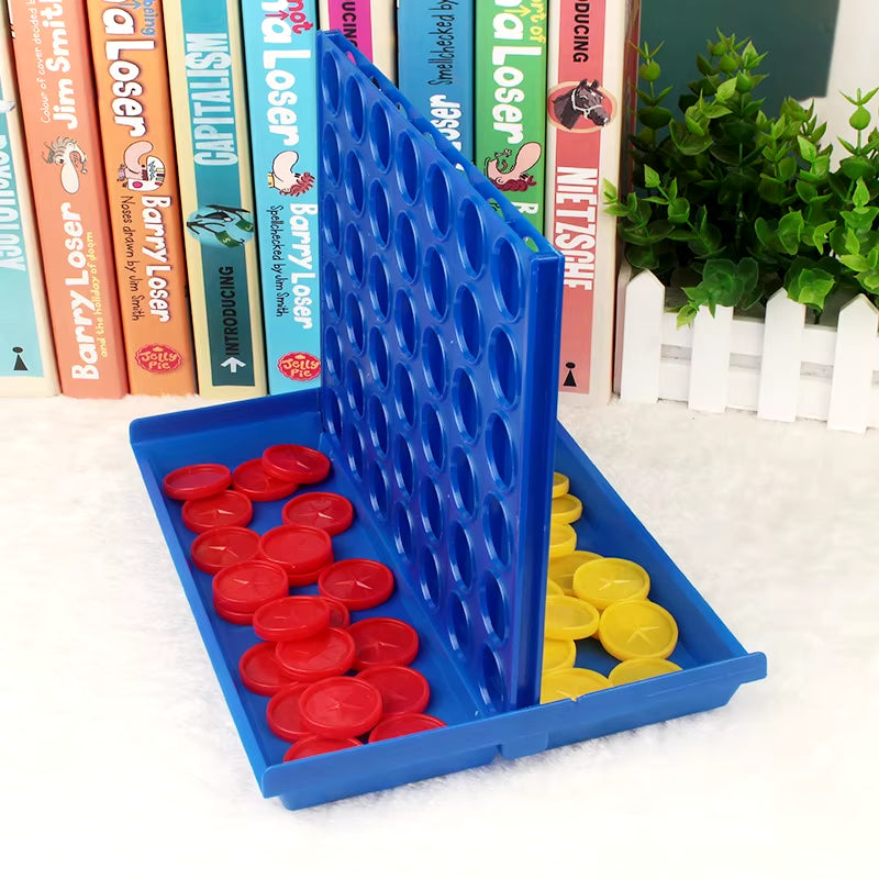 Connect 4 Game Classic Master Foldable Kids Children Line up Row Board Puzzle Toy Gifts Board Game Parent-Child Interactive Toys