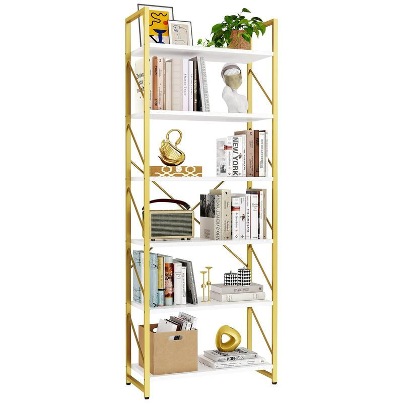 YITAHOME Storage Shelf - 5 and 6 Tiers Open Bookshelf for Home Office, Living Room, Bedroom, Study Room, Open Display Storage Rack Shelves for Kitchen, Holder Organizer for Books and Movies