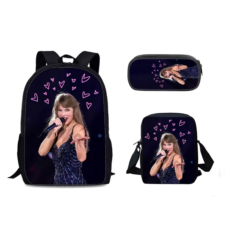 Singer Child School Backpack with Shoulder Bags ,Pencil Bags ,School Bags for Swifts Boys Girls Best Gift T-Taylors