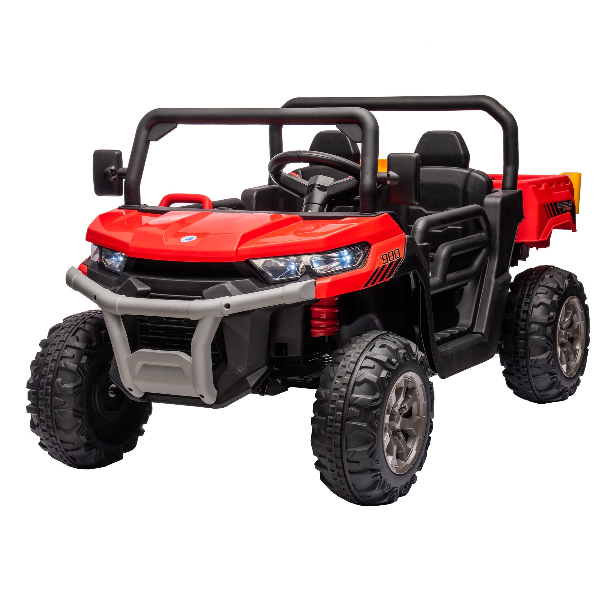 24V Ride on Truck 2 Seater Ride on UTV with 2X200W Motor Ride on Dump Truck with Dump Bed Shovel Ride on Car with Remote Control Electric Vehicle with Non Slip Tyre for Boys Girls